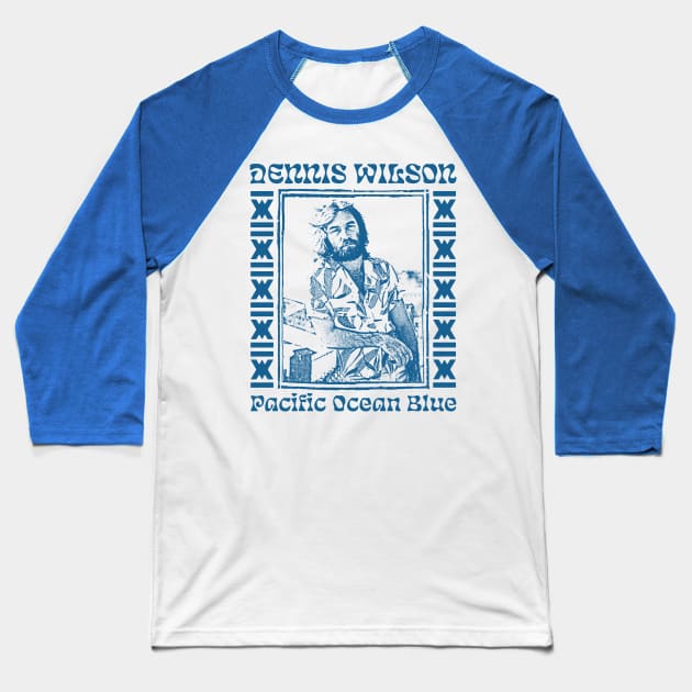 Pacific Ocean Blue / Original Vintage Style Design Baseball T-Shirt by DankFutura